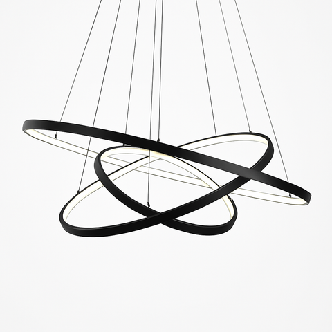 Modern LED Ring Chandelier for Dining Room and Foyer Lighting for Home