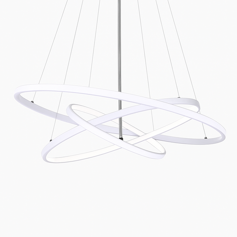 Modern LED Ring Chandelier for Dining Room and Foyer Lighting for Home