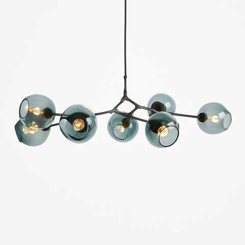 Branch Chandelier with Glass Globe Shades for Statement Room Lighting