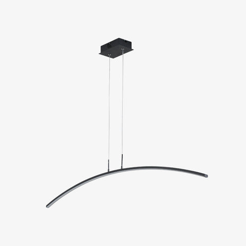 Modern Arc LED Chandelier with Minimalist Curved Profile for Dining
