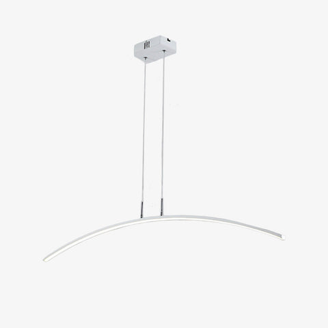 Modern Arc LED Chandelier with Minimalist Curved Profile for Dining