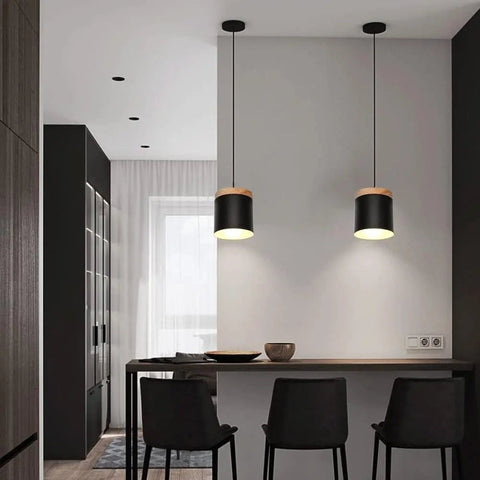 Aluminum Cylinder Pendant Light for Dining and Kitchen Area Lighting