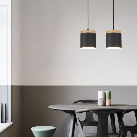 Aluminum Cylinder Pendant Light for Dining and Kitchen Area Lighting