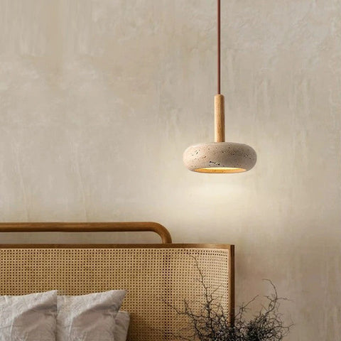 Natural Stone Pendant Light for Wabi-Sabi Kitchens and Dining Rooms