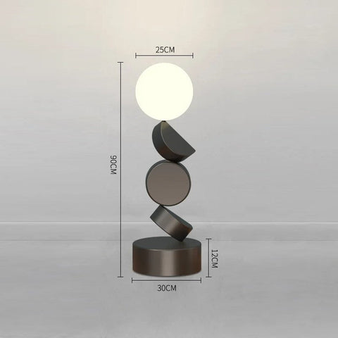Sculptural Metal Floor Lamp for Modern Living Rooms and Reading Areas