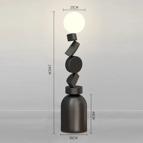 Sculptural Metal Floor Lamp for Modern Living Rooms and Reading Areas
