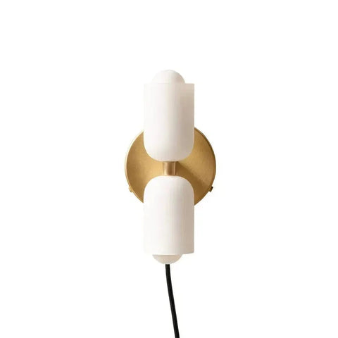 Modern Double-Light Wall Sconce with Upward and Downward Lighting for Indoor Spaces