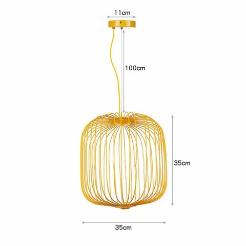 Airy Metal Cage Pendant Light for Modern Dining and Living Rooms