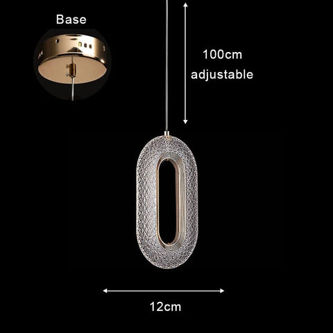 Textured Ring LED Pendant Light for Living and Dining Room Lighting
