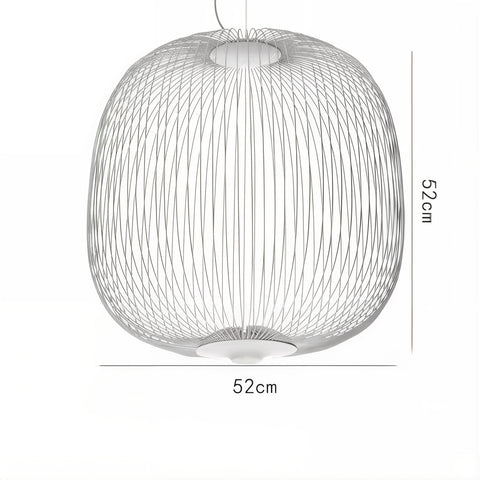 Airy Metal Cage Pendant Light for Modern Dining and Living Rooms