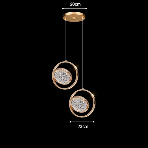 Textured Ring LED Pendant Light for Living and Dining Room Lighting
