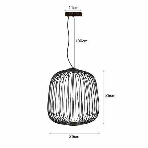 Airy Metal Cage Pendant Light for Modern Dining and Living Rooms