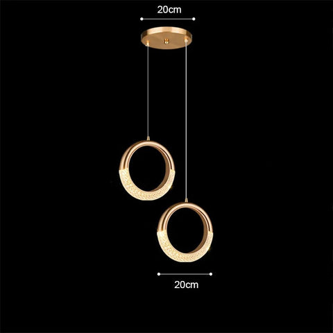 Textured Ring LED Pendant Light for Living and Dining Room Lighting