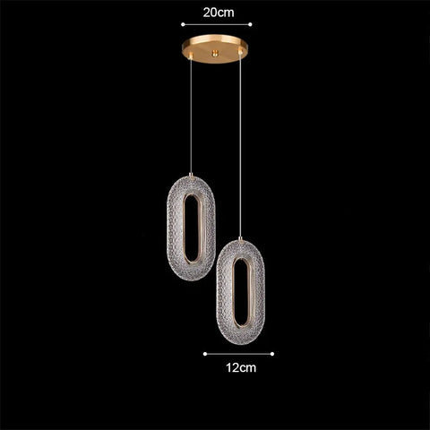 Textured Ring LED Pendant Light for Living and Dining Room Lighting