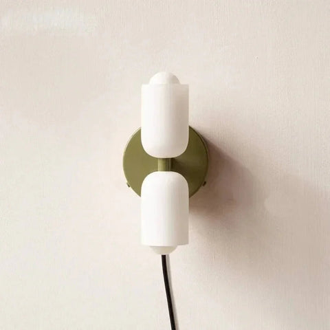 Modern Double-Light Wall Sconce with Upward and Downward Lighting for Indoor Spaces