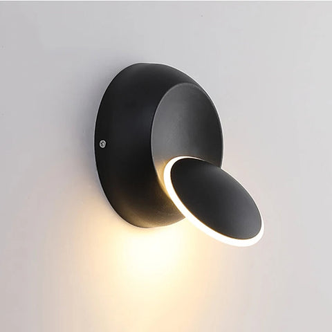 Rotating Round LED Wall Sconce for Hallway and Stair Accent Lighting