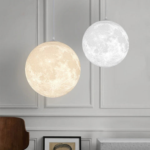 Moon Pendant Light for Children's Bedrooms and Playroom Lighting