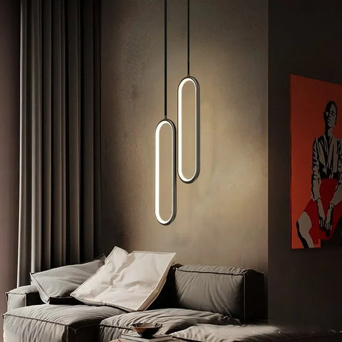 Minimalist Aluminum LED Pendant Light for Kitchen Islands and Bedsides