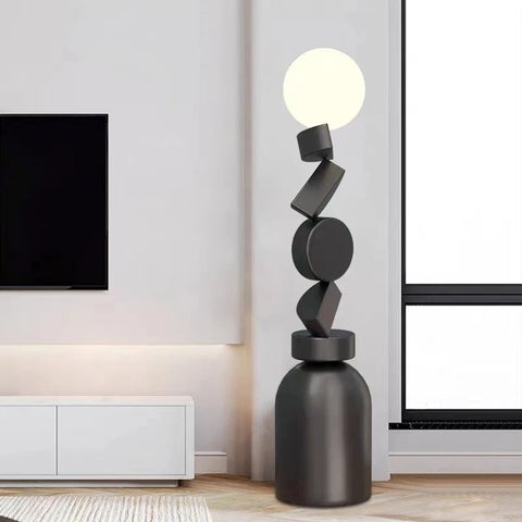 Sculptural Metal Floor Lamp for Modern Living Rooms and Reading Areas