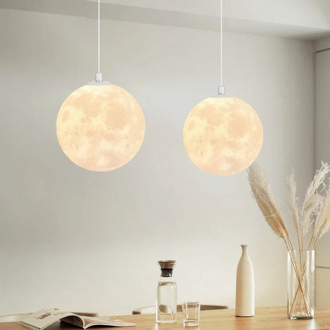 Moon Pendant Light for Children's Bedrooms and Playroom Lighting