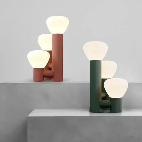 Modern Art Deco Table Lamp with Glass Shade