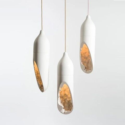 Wabi-Sabi Resin Pendant Light for Kitchen and Dining Room Lighting
