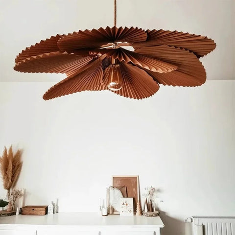 Floral Paper Pendant Light for Bohemian Dining and Living Rooms