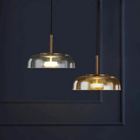 Contemporary Glass Disc Pendant Light for Kitchens and Dining Rooms