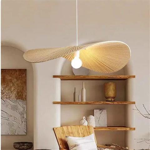 Fabric Capeline Pendant Light for Wabi-Sabi Bedrooms and Dining Rooms