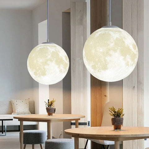 Moon Pendant Light for Children's Bedrooms and Playroom Lighting