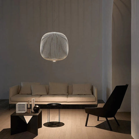 Airy Metal Cage Pendant Light for Modern Dining and Living Rooms
