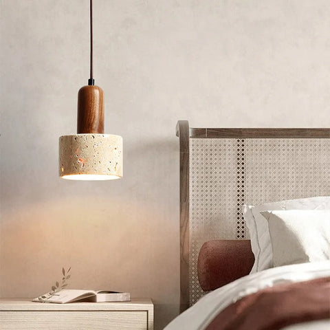 Natural Stone Pendant Light for Wabi-Sabi Kitchens and Dining Rooms