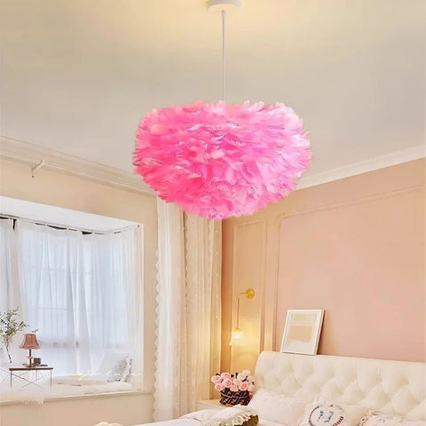 Feather Globe Pendant Light for Bedrooms, Nurseries, and Living Rooms