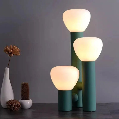 Modern Art Deco Table Lamp with Glass Shade