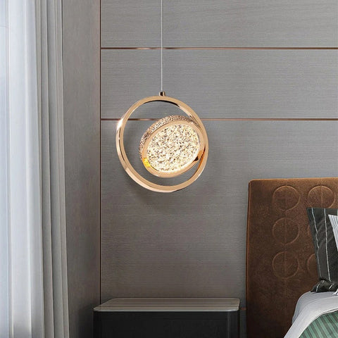 Textured Ring LED Pendant Light for Living and Dining Room Lighting