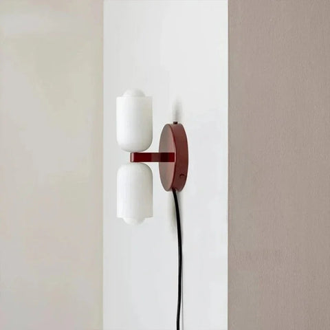 Modern Double-Light Wall Sconce with Upward and Downward Lighting for Indoor Spaces