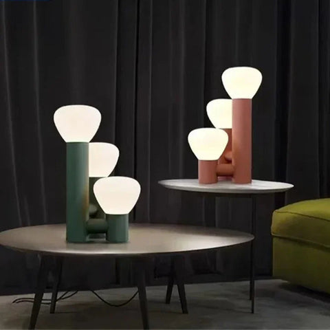 Modern Art Deco Table Lamp with Glass Shade
