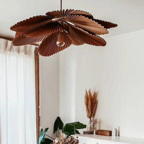 Floral Paper Pendant Light for Bohemian Dining and Living Rooms