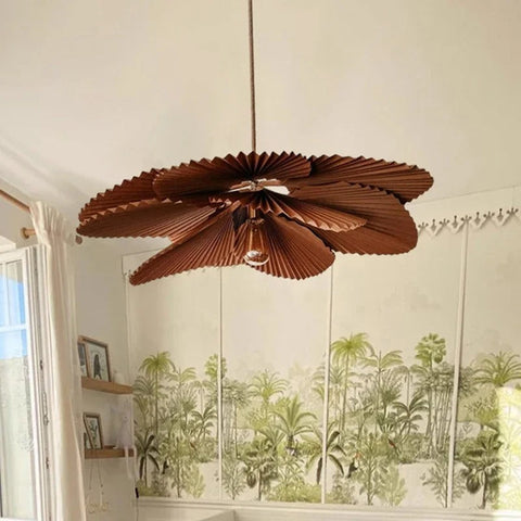 Floral Paper Pendant Light for Bohemian Dining and Living Rooms