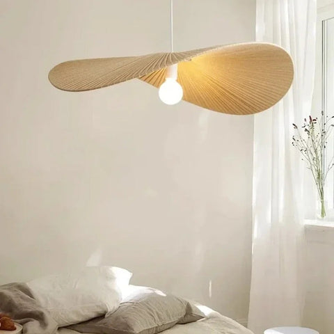 Fabric Capeline Pendant Light for Wabi-Sabi Bedrooms and Dining Rooms