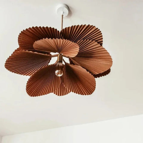 Floral Paper Pendant Light for Bohemian Dining and Living Rooms