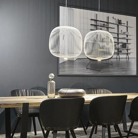 Airy Metal Cage Pendant Light for Modern Dining and Living Rooms