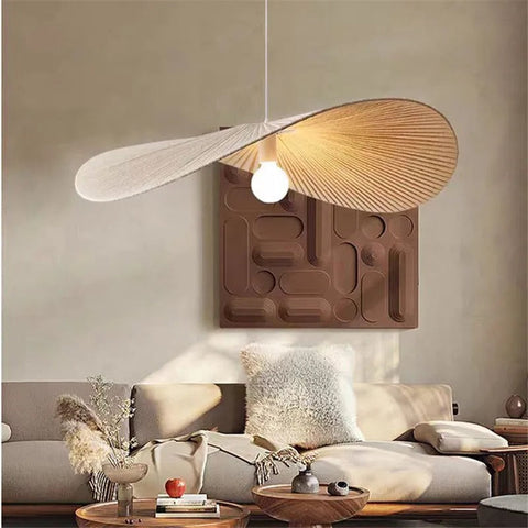 Fabric Capeline Pendant Light for Wabi-Sabi Bedrooms and Dining Rooms