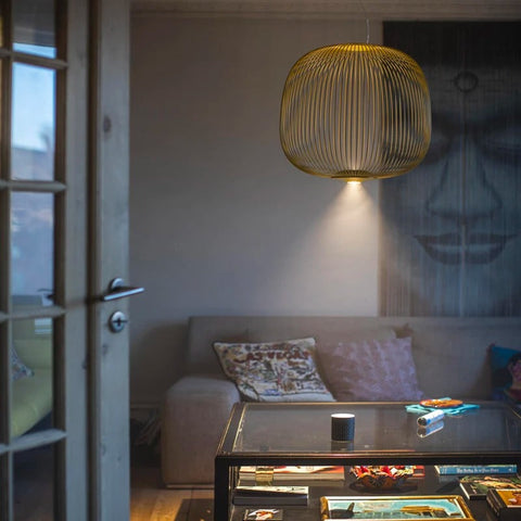 Airy Metal Cage Pendant Light for Modern Dining and Living Rooms