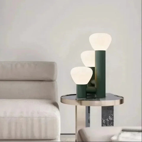 Modern Art Deco Table Lamp with Glass Shade