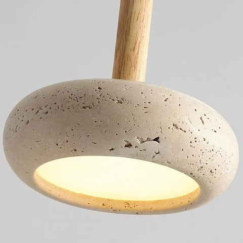 Natural Stone Pendant Light for Wabi-Sabi Kitchens and Dining Rooms
