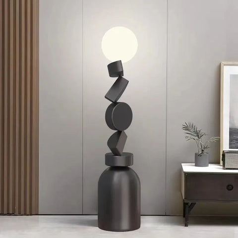 Sculptural Metal Floor Lamp for Modern Living Rooms and Reading Areas