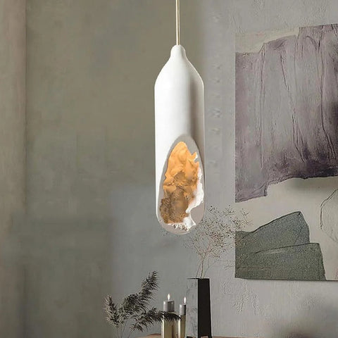 Wabi-Sabi Resin Pendant Light for Kitchen and Dining Room Lighting