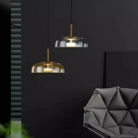 Contemporary Glass Disc Pendant Light for Kitchens and Dining Rooms