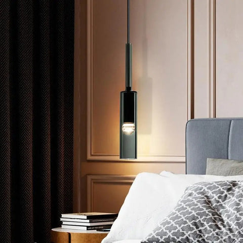Smoked Glass Bottle Pendant Light for Kitchen Islands and Bedside Use